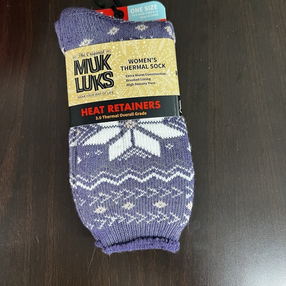 NWT MUK LUKS‎ Women's Thermal Sock Heat Retainers 3.0 TOG Purple Size 6-10 - Picture 1 of 5